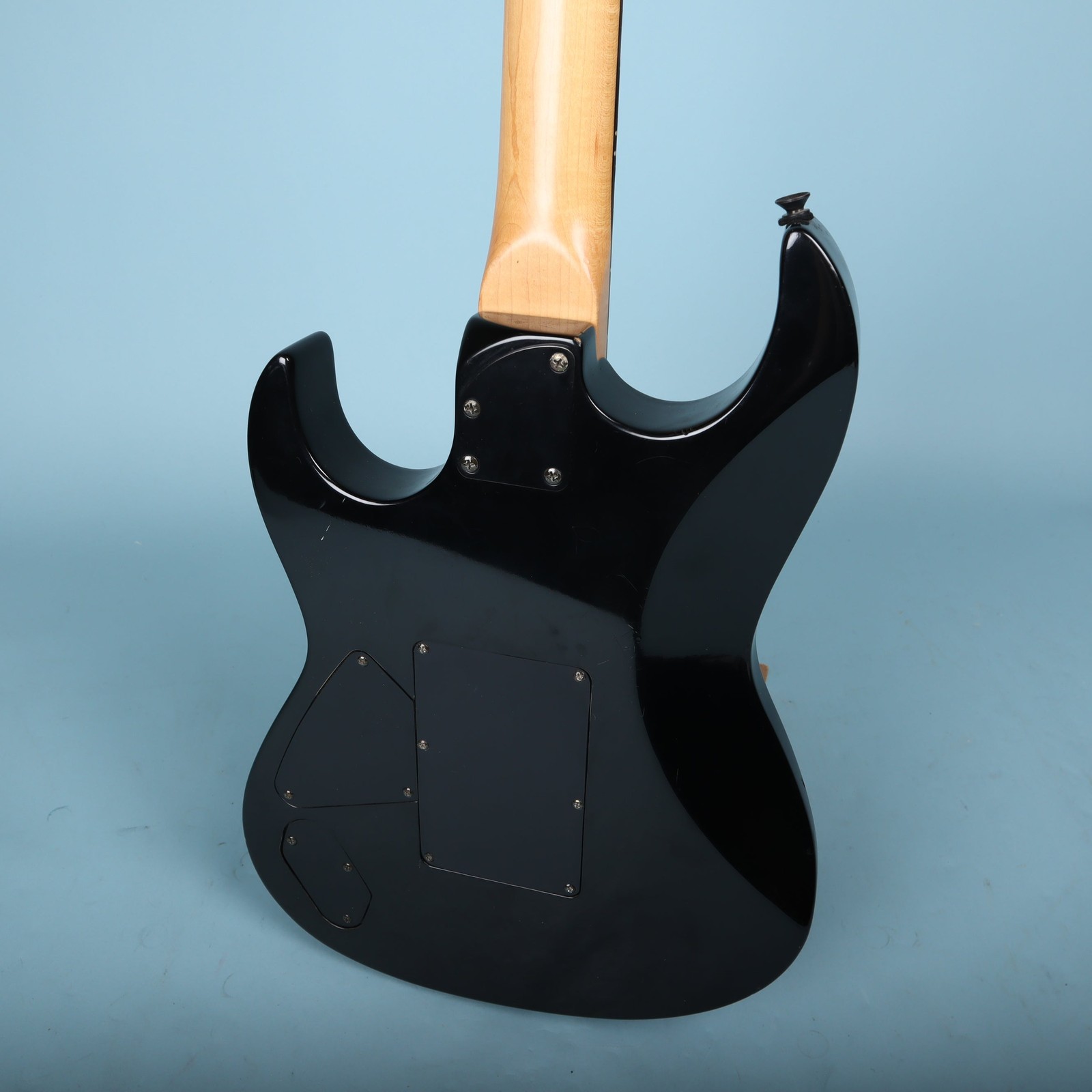 1989 Squier FR-212 Floyd Rose II Black Korea Reverse Headstock RARE HM