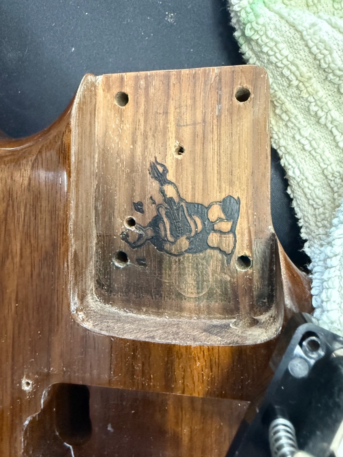 Warmoth Parts Strat Style Walnut HSH Guitar 1990’s Floyd Rose SD pickups w/HC