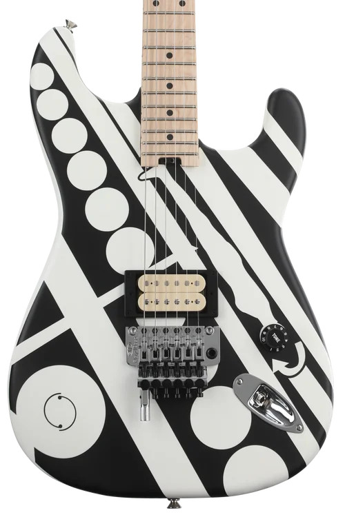 EVH Striped Series Circles Electric Guitar – Crop Circles
