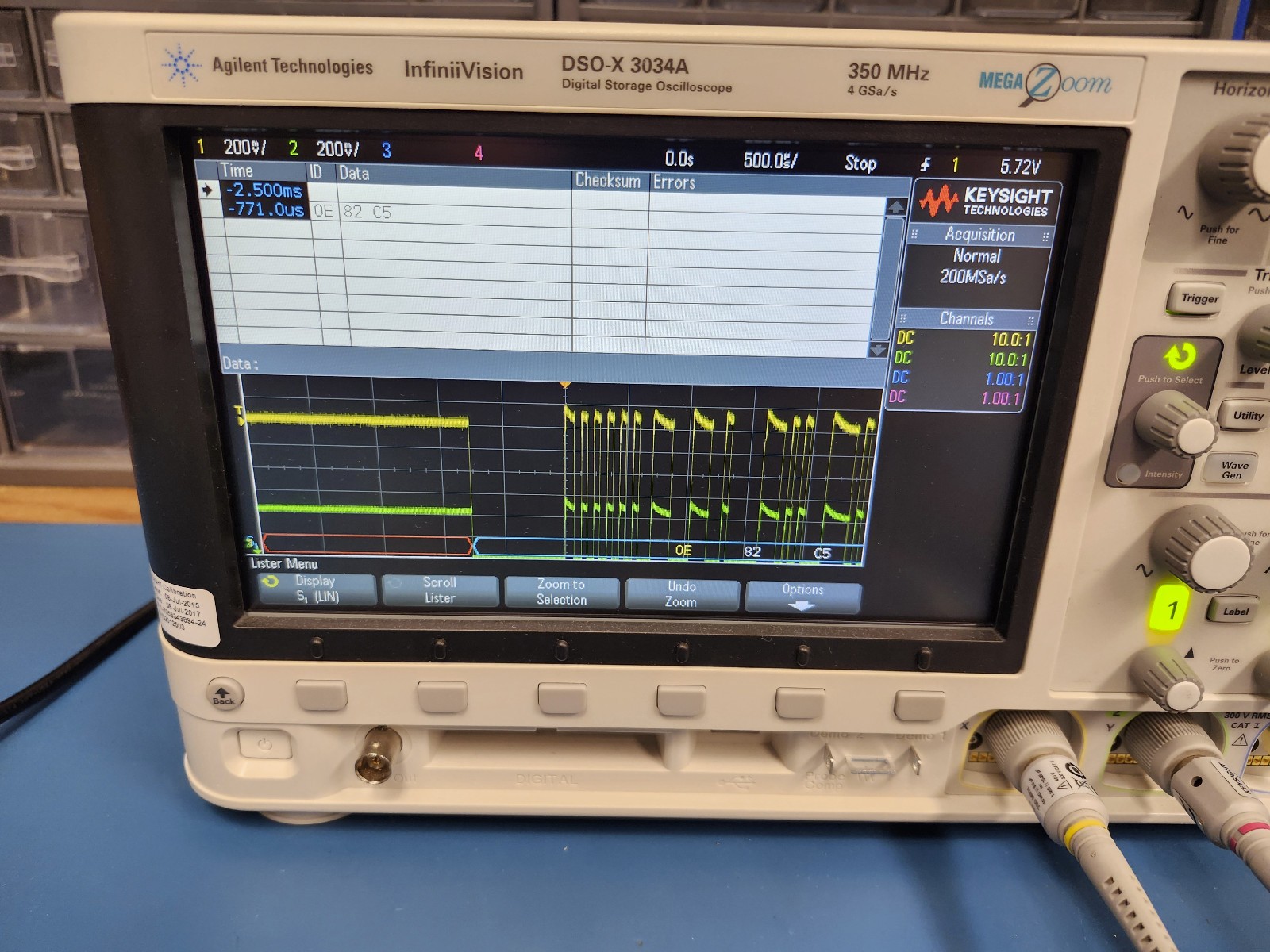 Agilent Keysight DSO X 3054A 500MHz 4 Channel Oscilloscope Tested Pass Self Cal