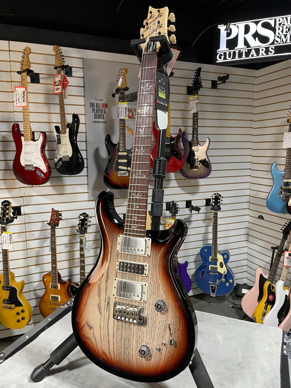 PRS Swamp Ash Special Electric Guitar -Jasper Smokeburst w/Gig Bag & PLEK*D #321