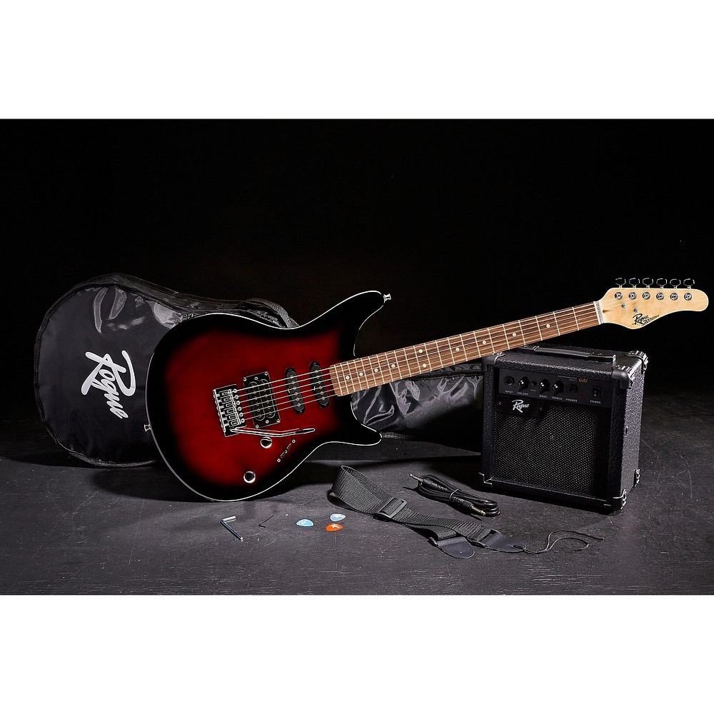 Rogue Rocketeer Electric Guitar Pack Red Burst