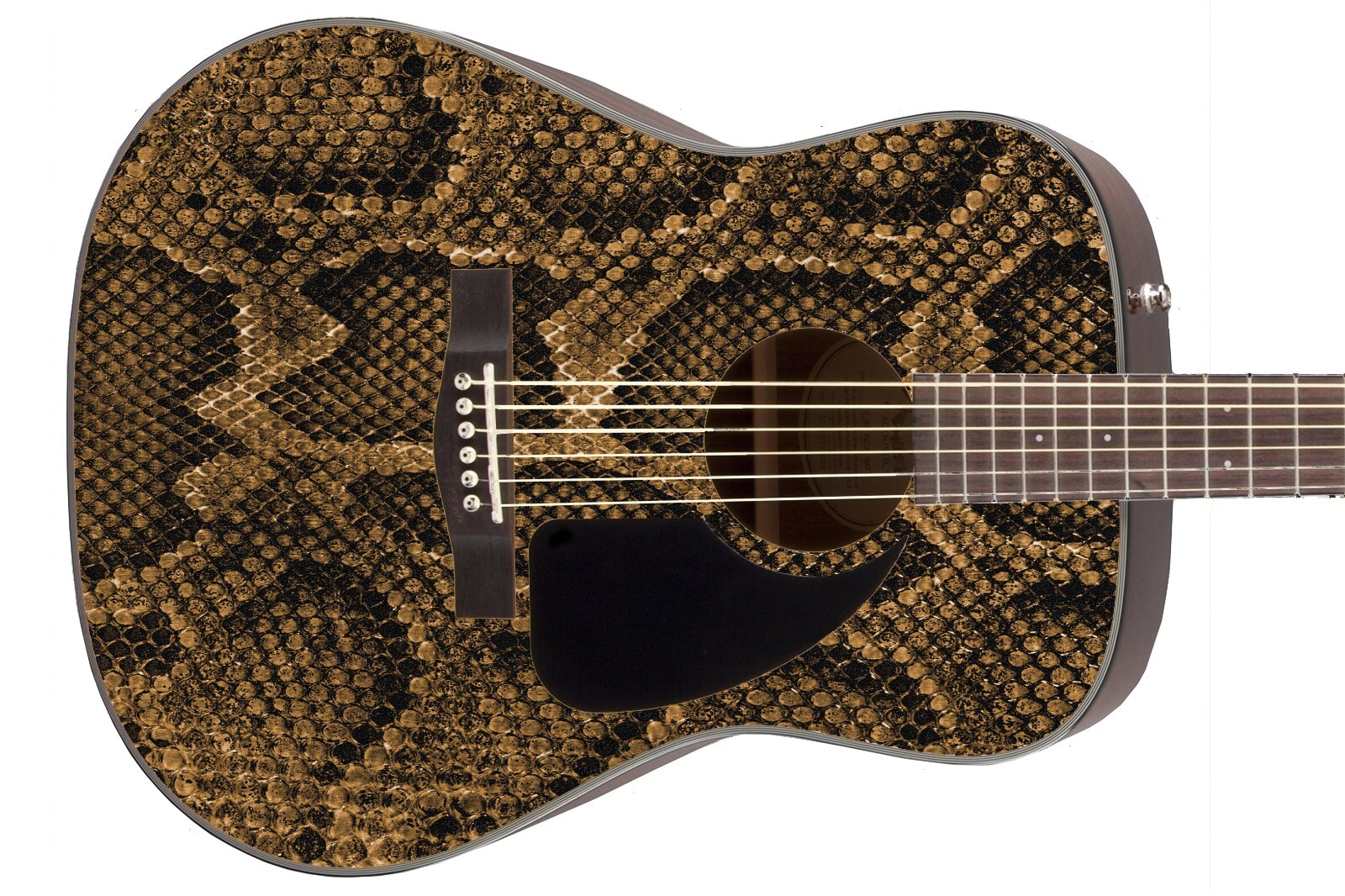 Guitar Skin Wrap Axe Re-skin Vinyl Ashbury Anaconda Gold Snake Skin 1054 B