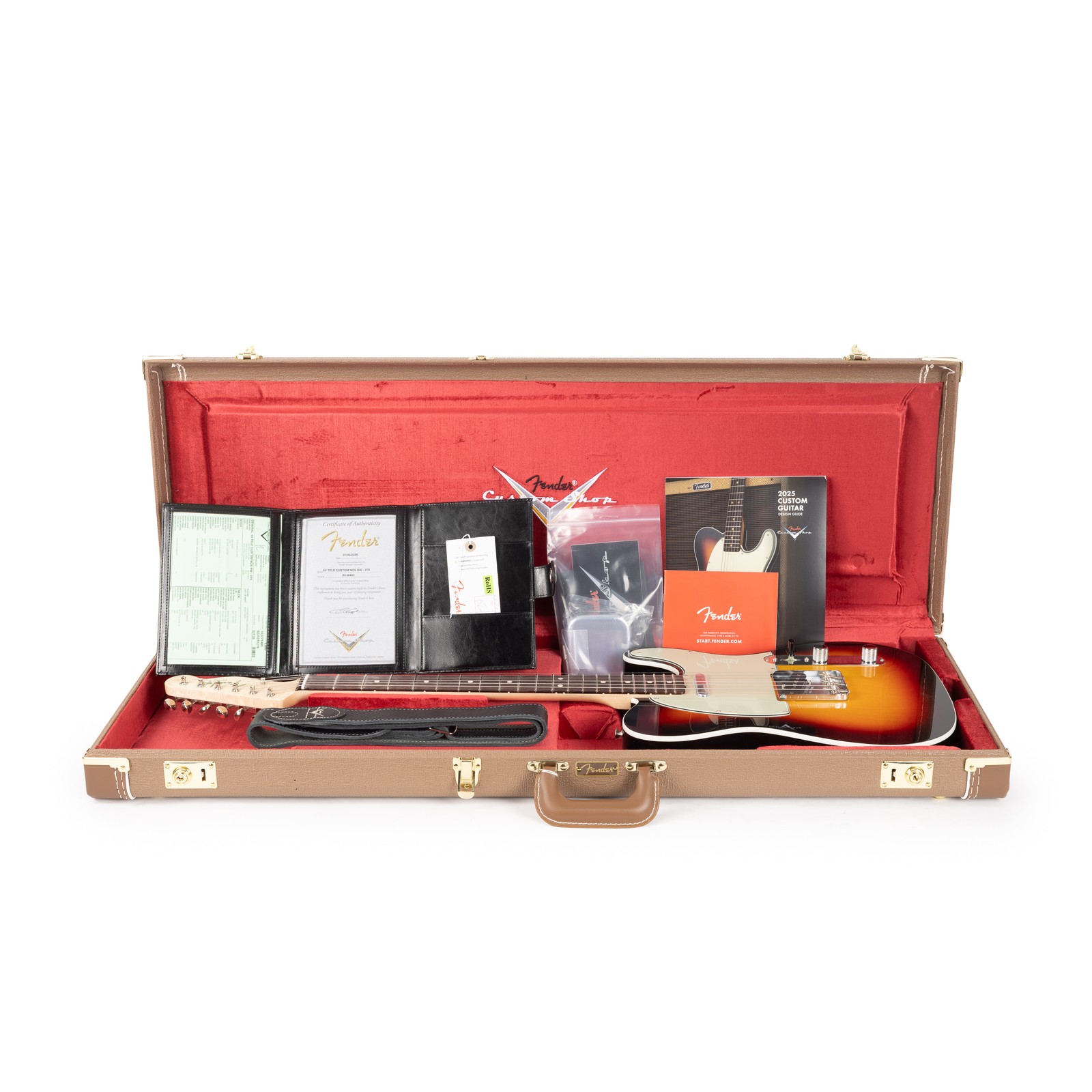 Fender Custom Shop 1963 Telecaster Custom NOS Rosewood – 3 Tone Sunburst