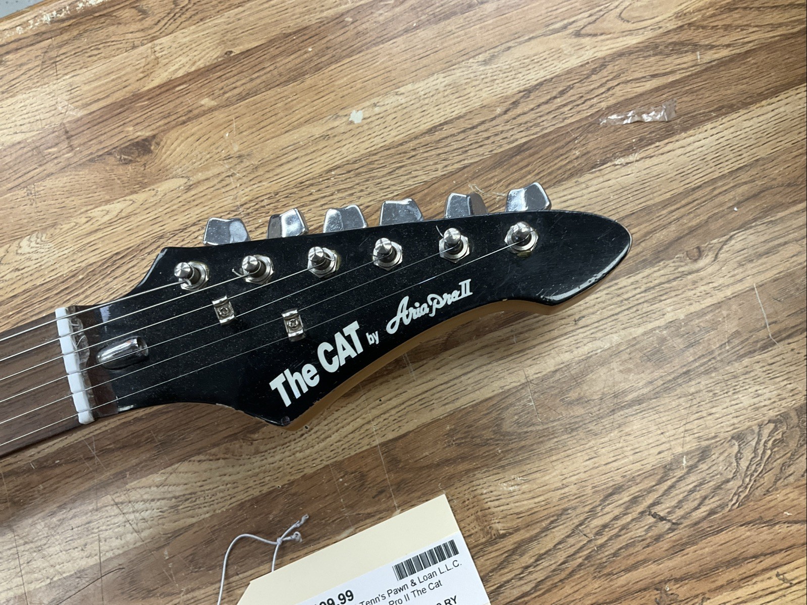 Aria Pro II The Cat Electric Guitar Black And White 236248