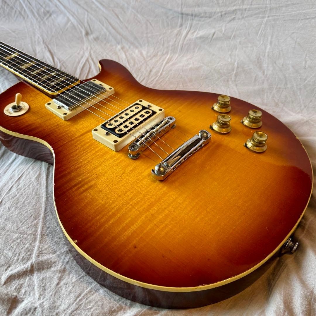 Greco EG-420Y Les Paul Flame Top Vintage Electric Guitar Hard Case MIJ Japan