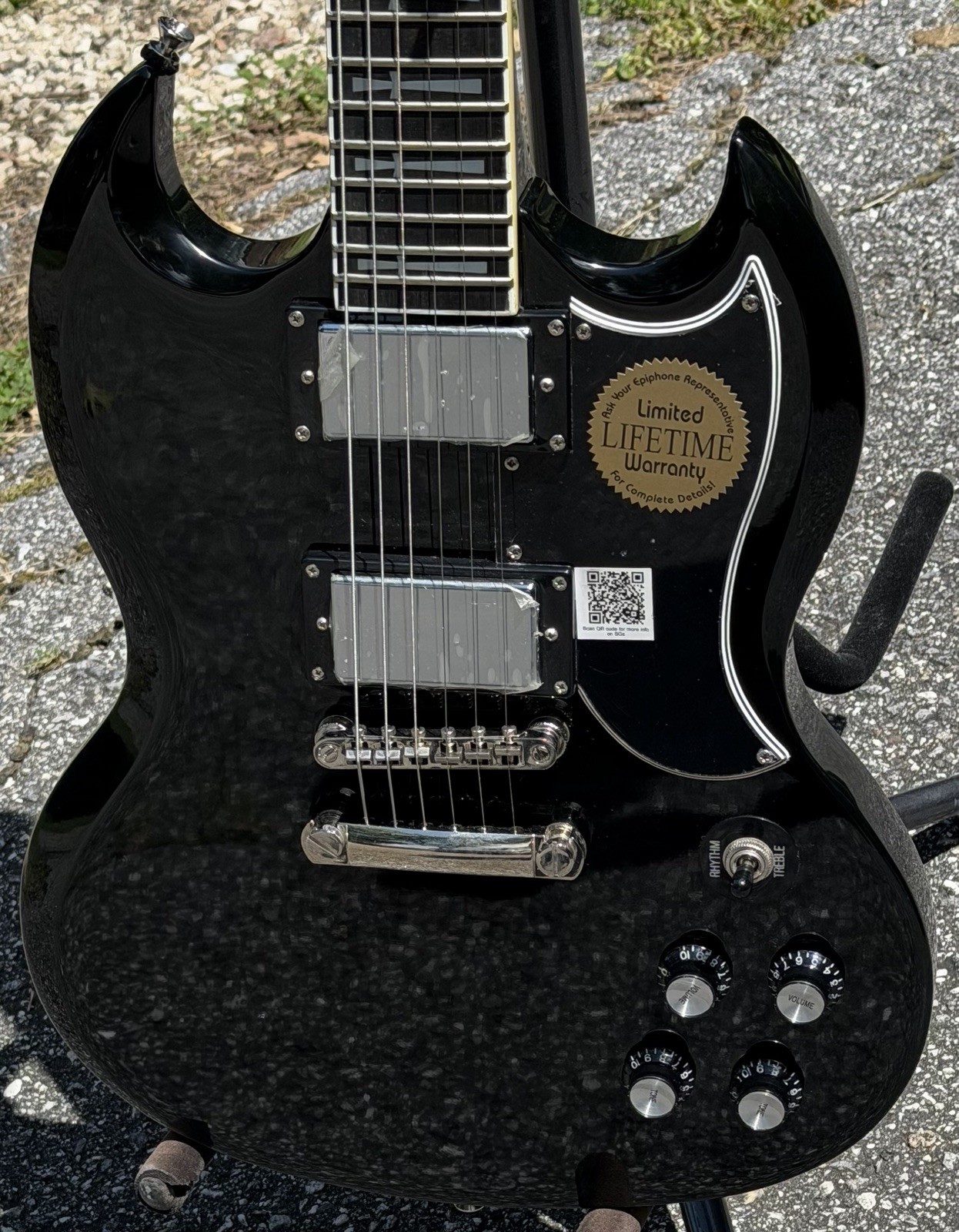 2016 Epiphone Limited Edition Tony Iommi Signature SG Custom Black Sabbath