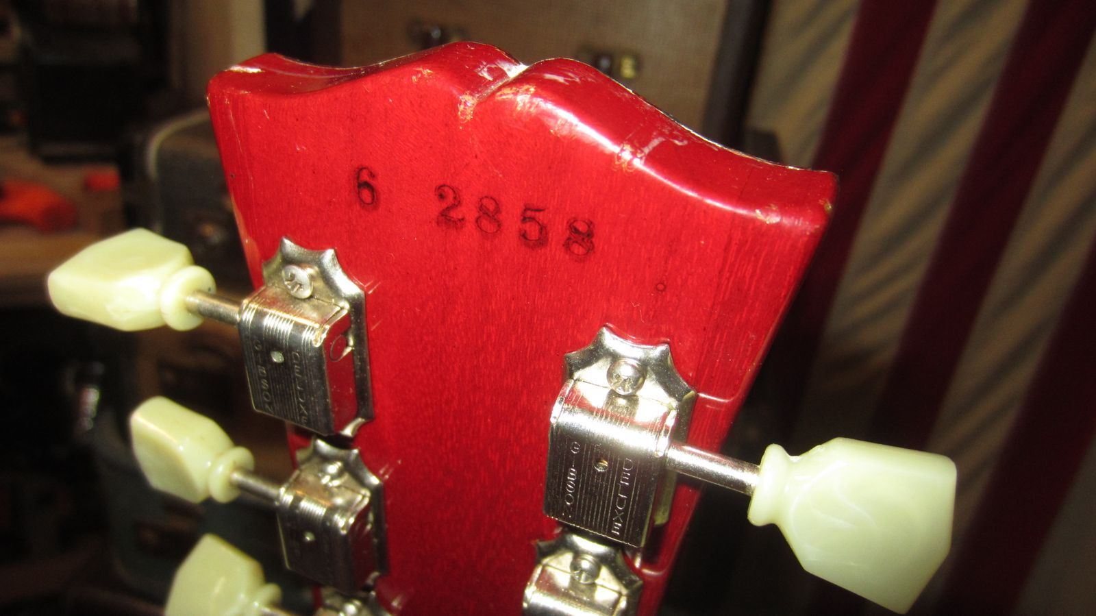 1996 Gibson Les Paul Classic Premium Plus Cherry Red Sunburst Flame Top