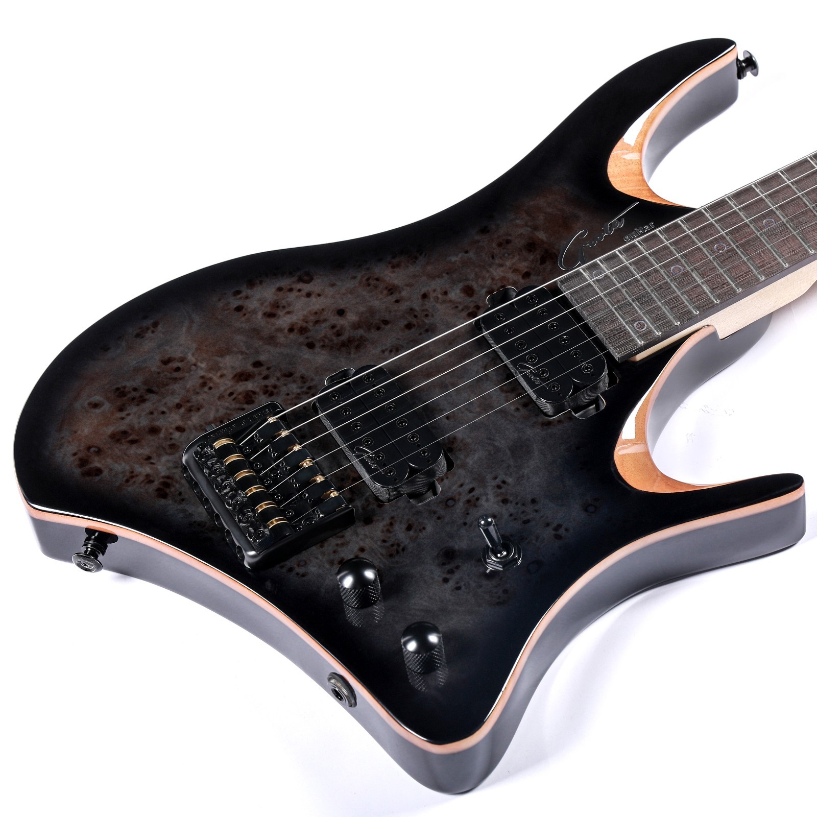 Grote Headless Electric Guitar Lightweight Model (includes gig bag) (Black)