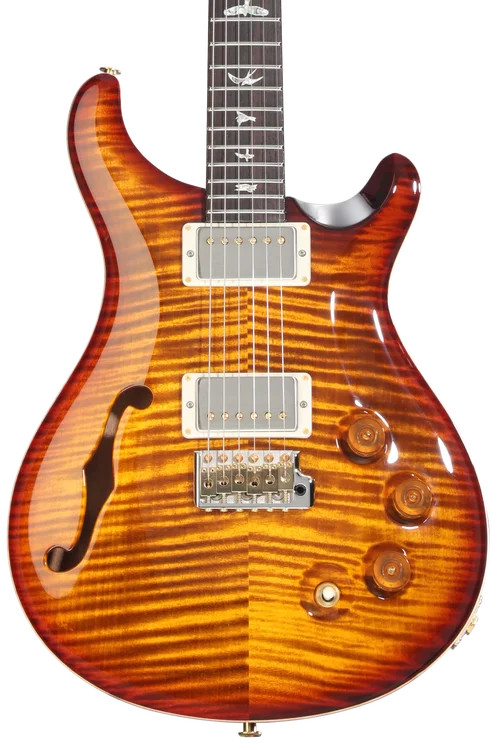 PRS DGT Semi-Hollow Electric Guitar with Birds Inlays – Dark Cherry Sunburst,