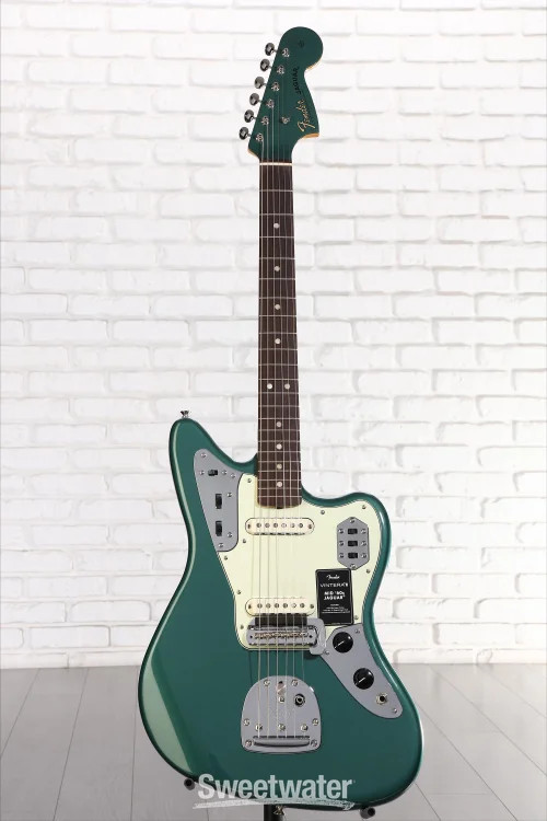 Fender Vintera III Mid ’60s Jaguar Electric Guitar – Sherwood Green Metallic