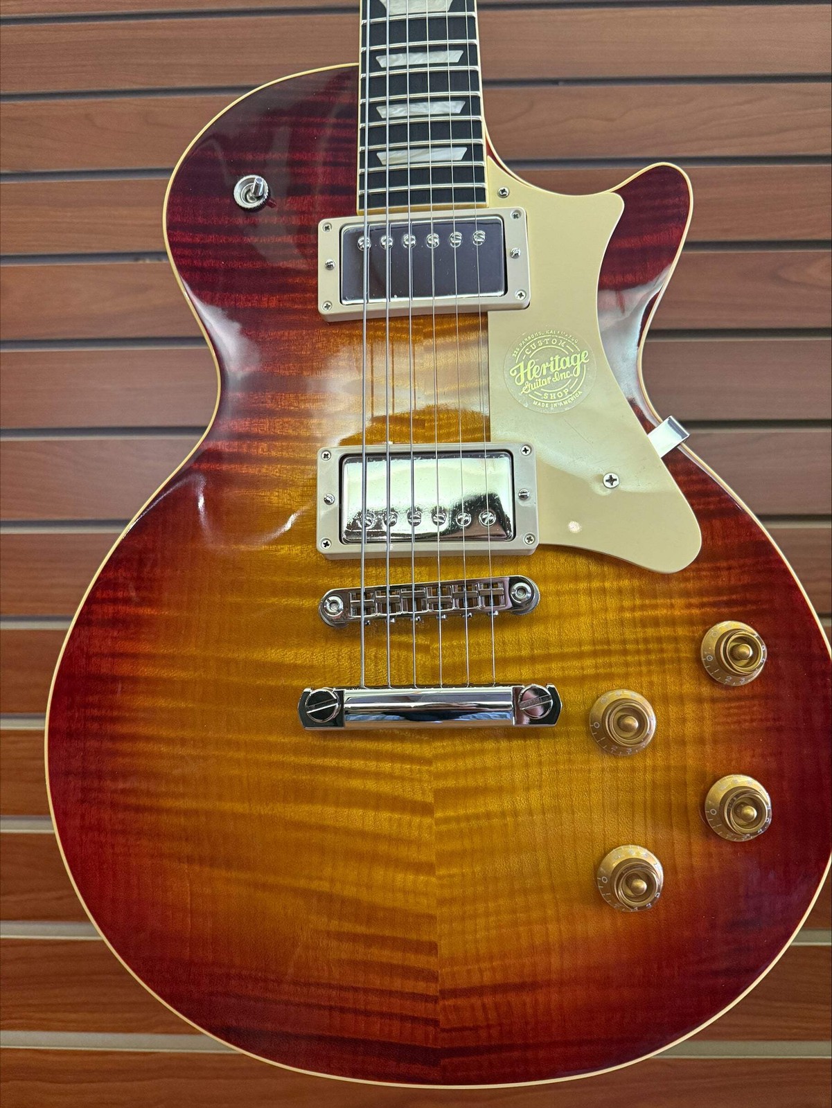 Heritage Custom Shop Core Collection H-150 Electric Guitar with Case, Dark Cherr