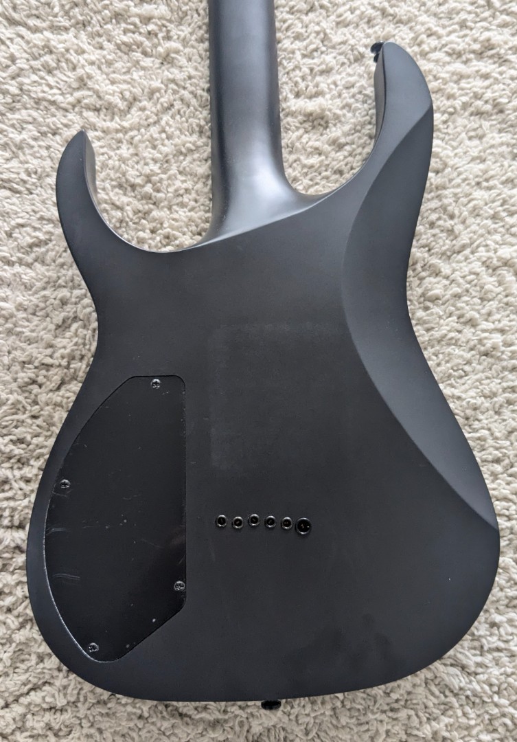Ibanez RGRTBB21BKF Baritone Electric Guitar, Ebony Fretboard, Flat Black Finish