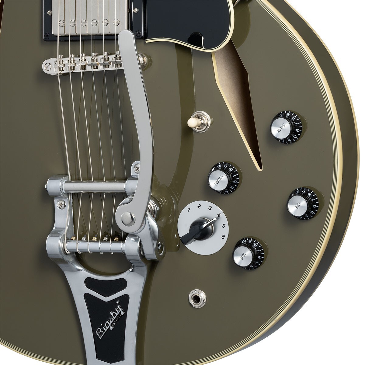 Epiphone Shinichi Ubukata ES-355 Custom Bigsby Olive Drab Electric Guitar NEW