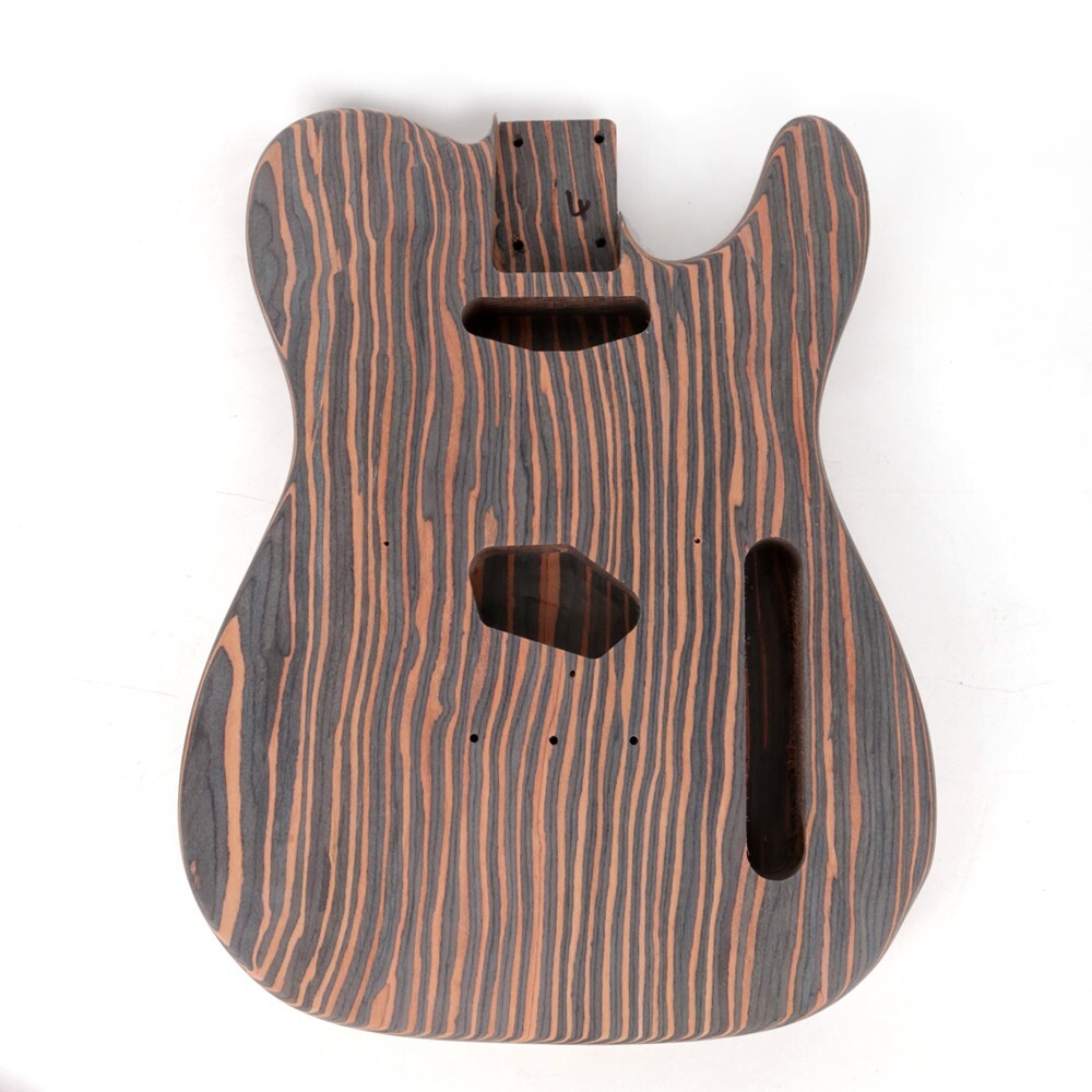 Diy electric tl guitar kits with zebrawood chrom hardware