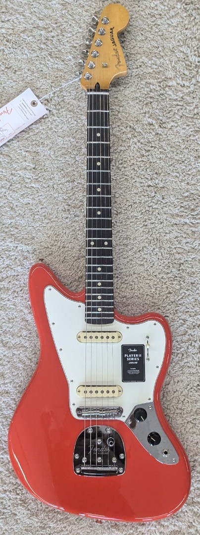 Fender Player II Jaguar Electric guitar, Rosewood Fingerboard, Coral Red – MIM