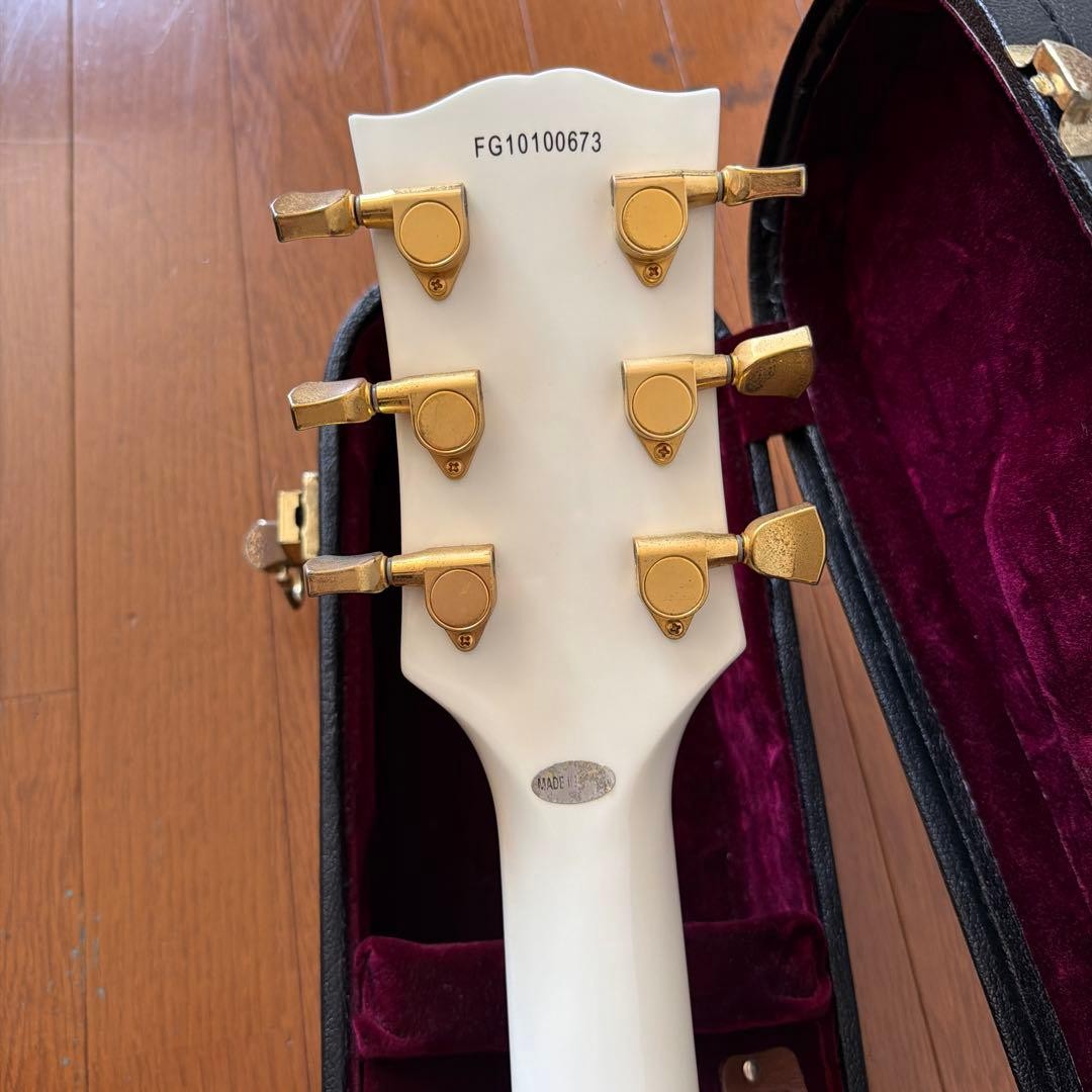 Burny Les Paul Custom White Electric Guitar Used Product Shipping From Japan
