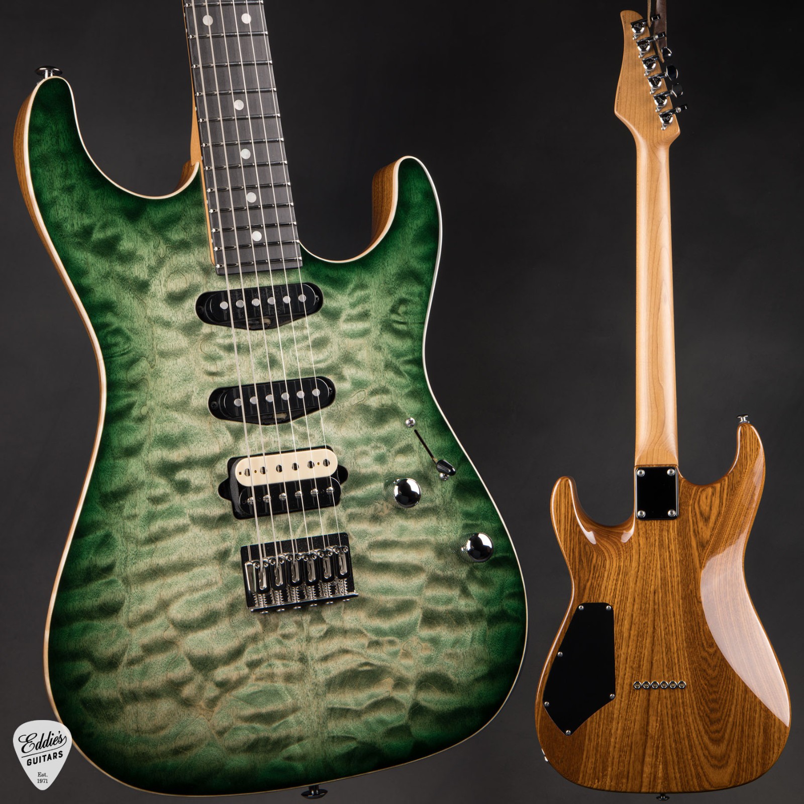 Suhr Standard Roasted – Faded Trans Green Burst