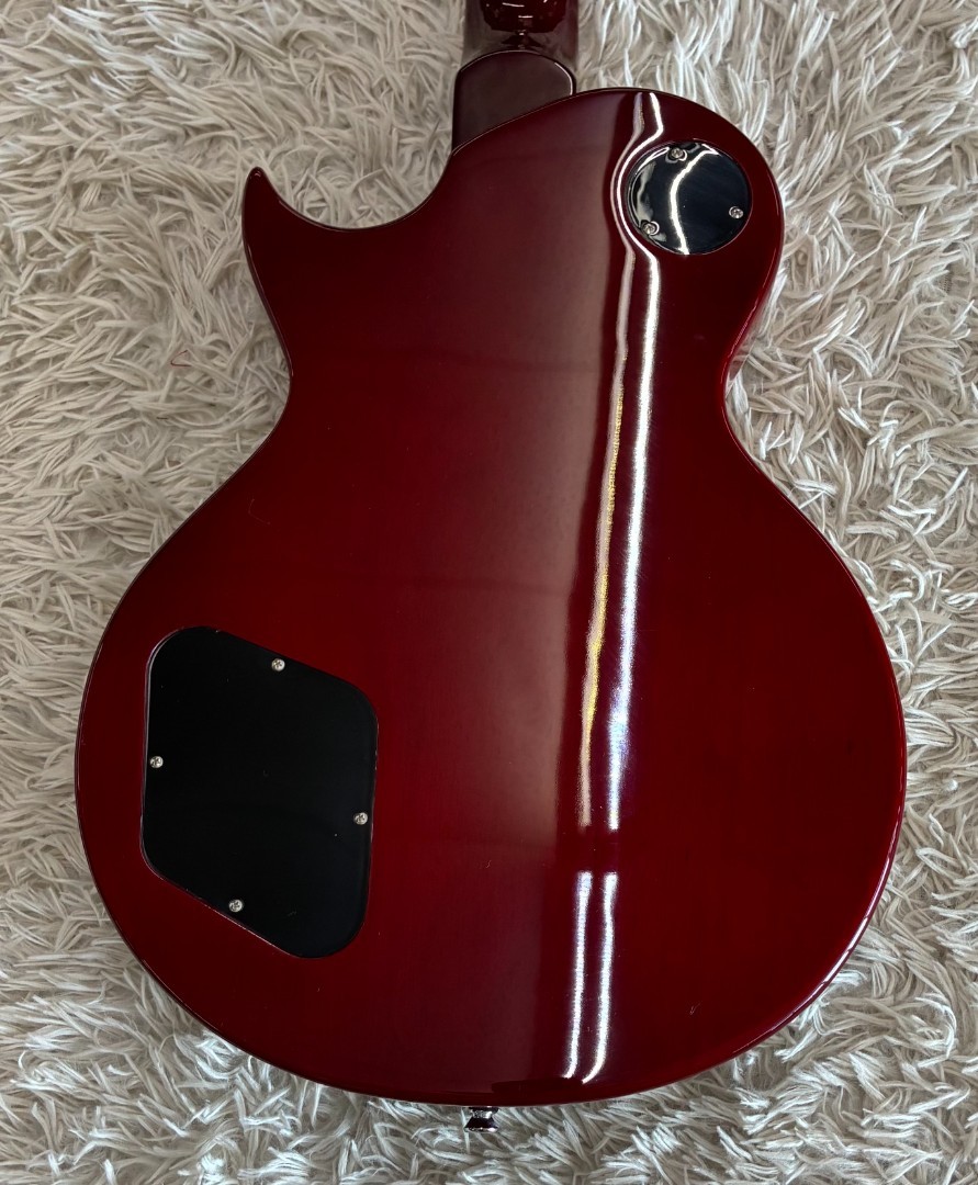 Vintage V100TWR Reissued Single Cutaway Electric Guitar Flame Wine Red – B-Stock