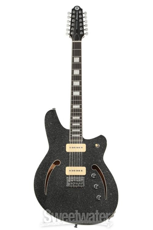 Reverend Airwave 12-string Electric Guitar – Black Sparkle