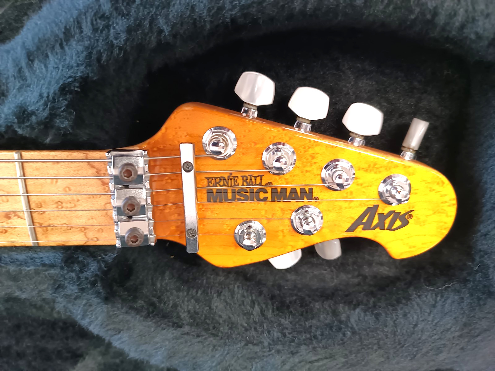 Ernie Ball Music Man Axis Trans Amber Solid Body Electric Guitar 2002 USA