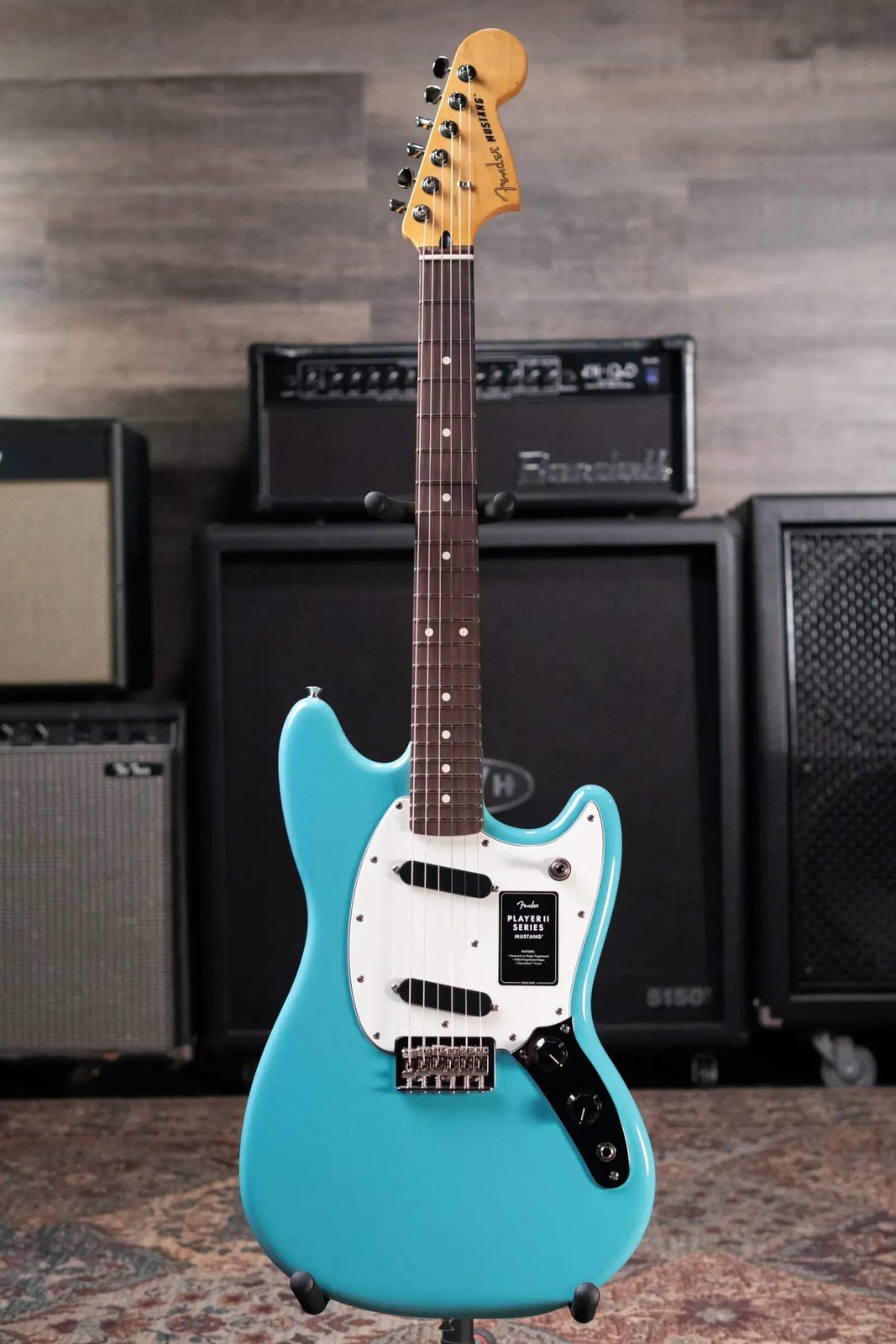 Fender Player II Mustang Electric Guitar – Aquatone Blue