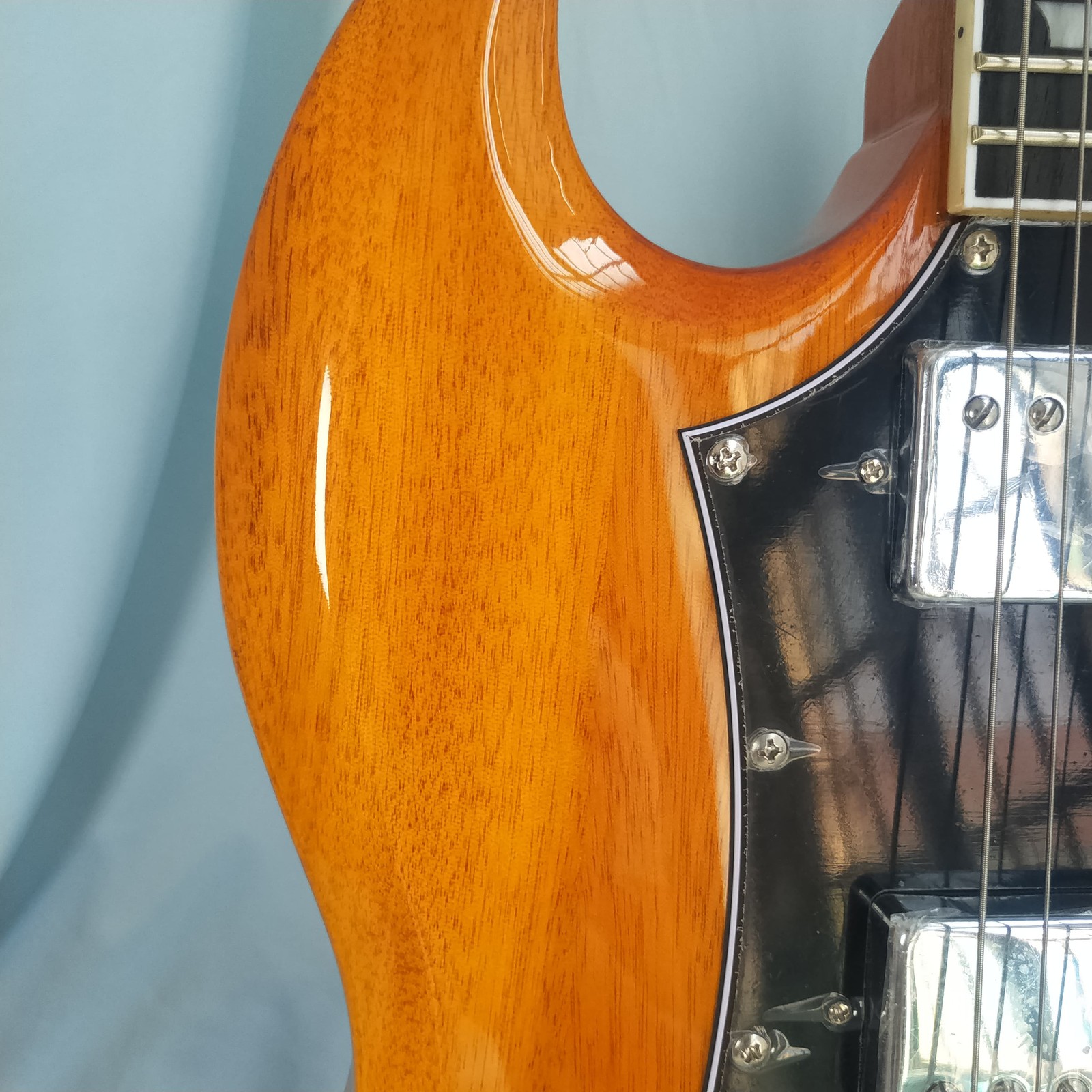 “Little Devil” Standard Natural Solid Body Electric Guitar Mahogany Body 22Frets