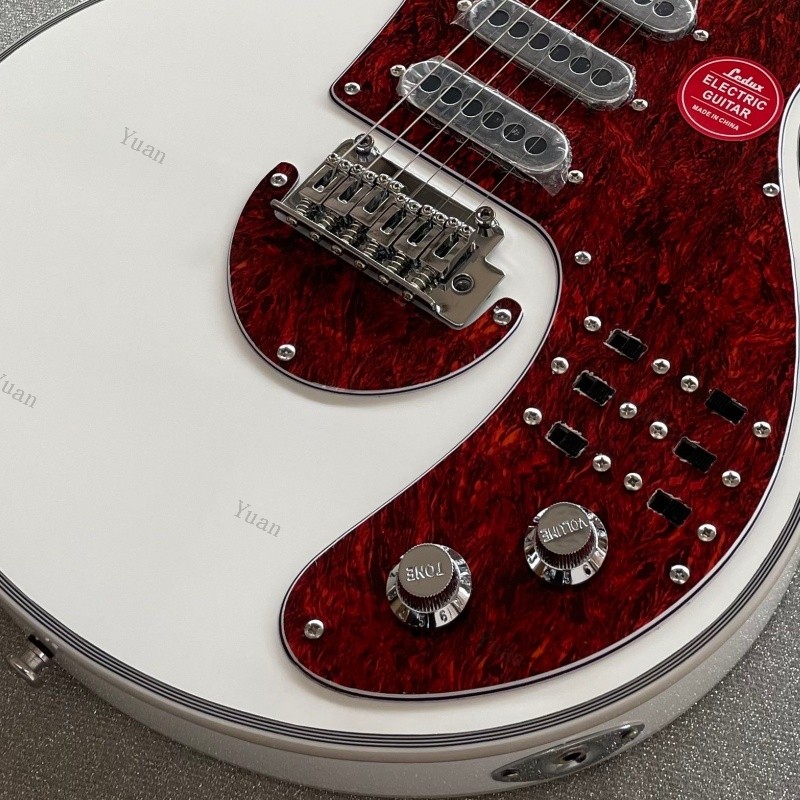 Electric Guitar SSS Pickups 24 Frets Red Tortoise Pickguard Multi-Ply Binding