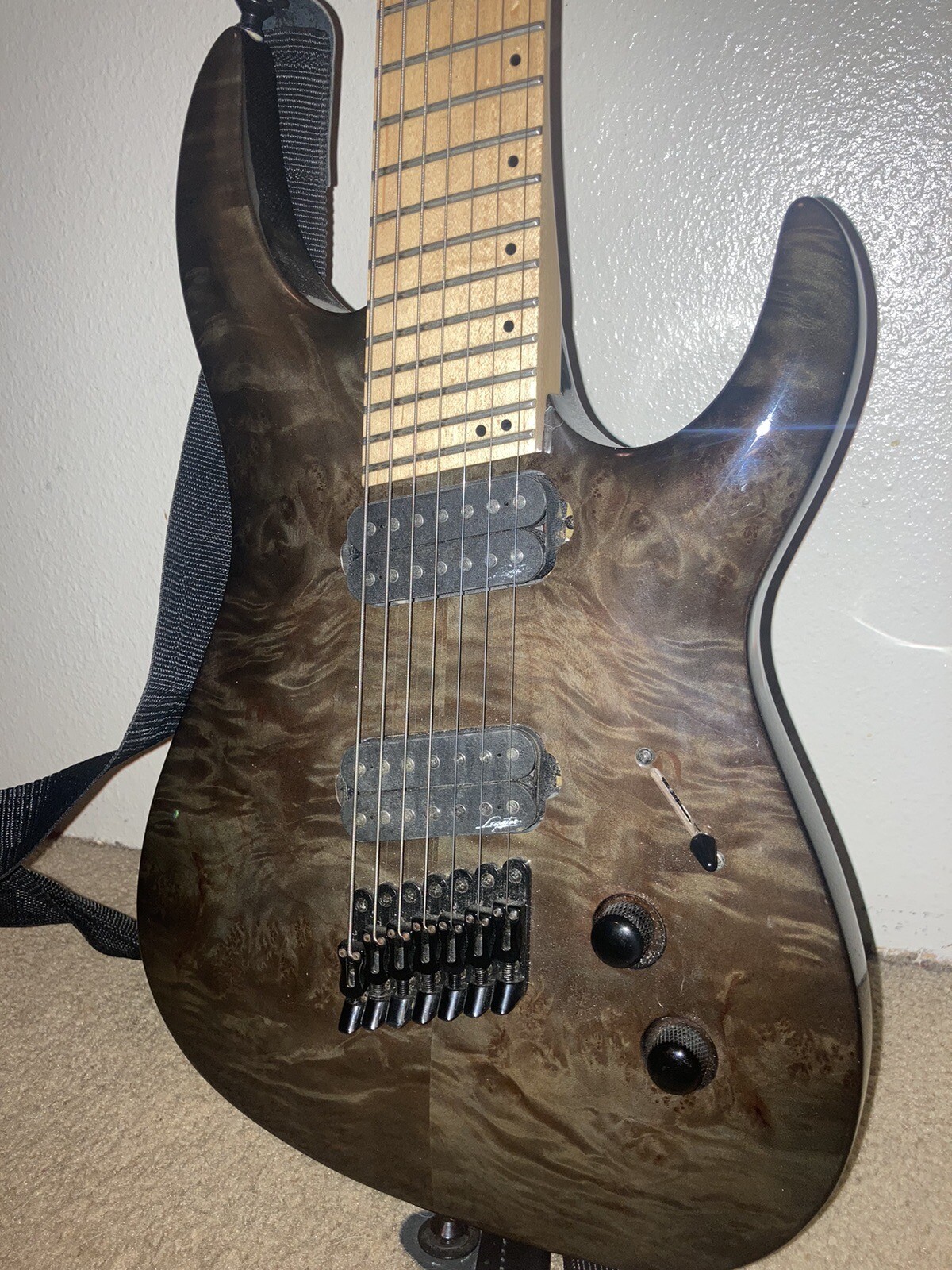 Legator Ninja R 200 Multiscale 7 String Charcoal Burl