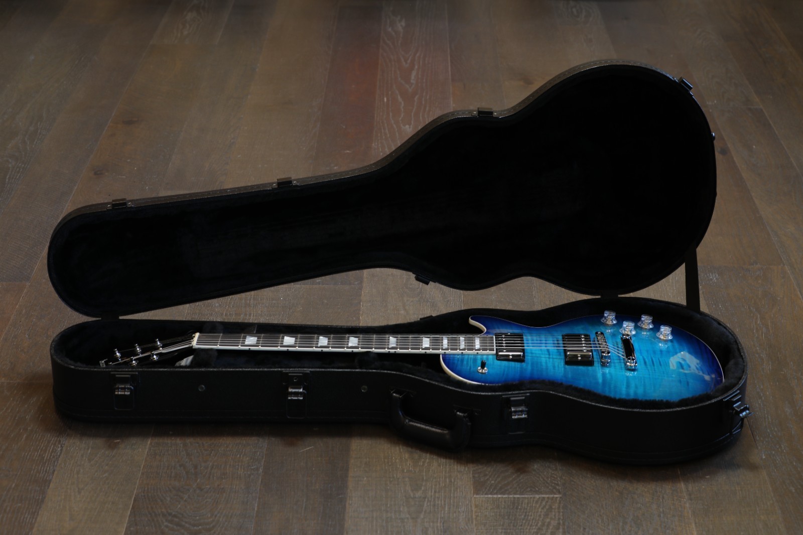 2024 Gibson Les Paul Modern Electric Guitar Figured Cobalt Burst + OHSC