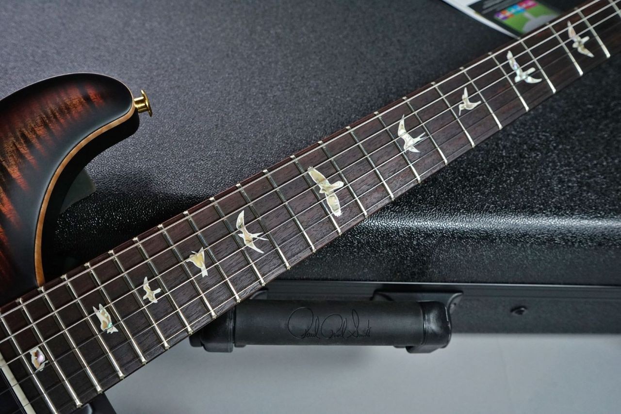 PRS Custom 24 10-Top Charcoal Tri-Color Burst Satin Electric Guitar