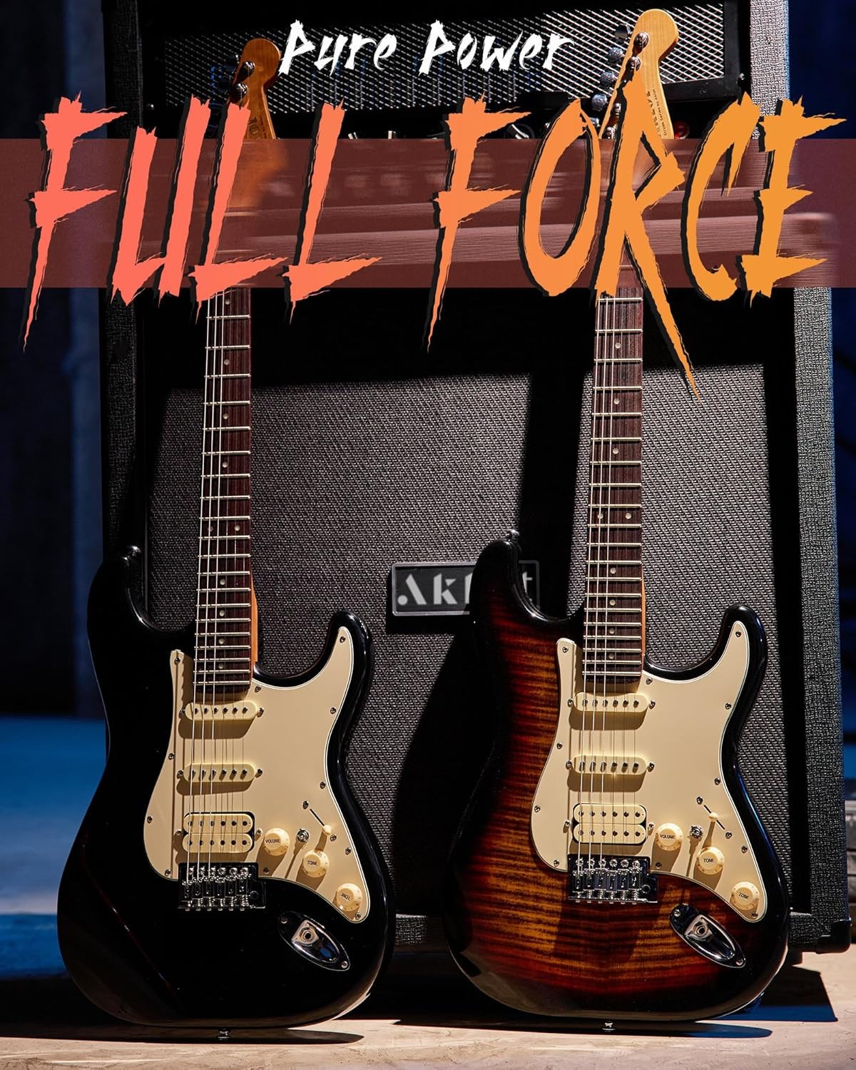 Stryde Electric Guitar with Coil-Split: Roasted Maple Neck, Flame Maple Graphic
