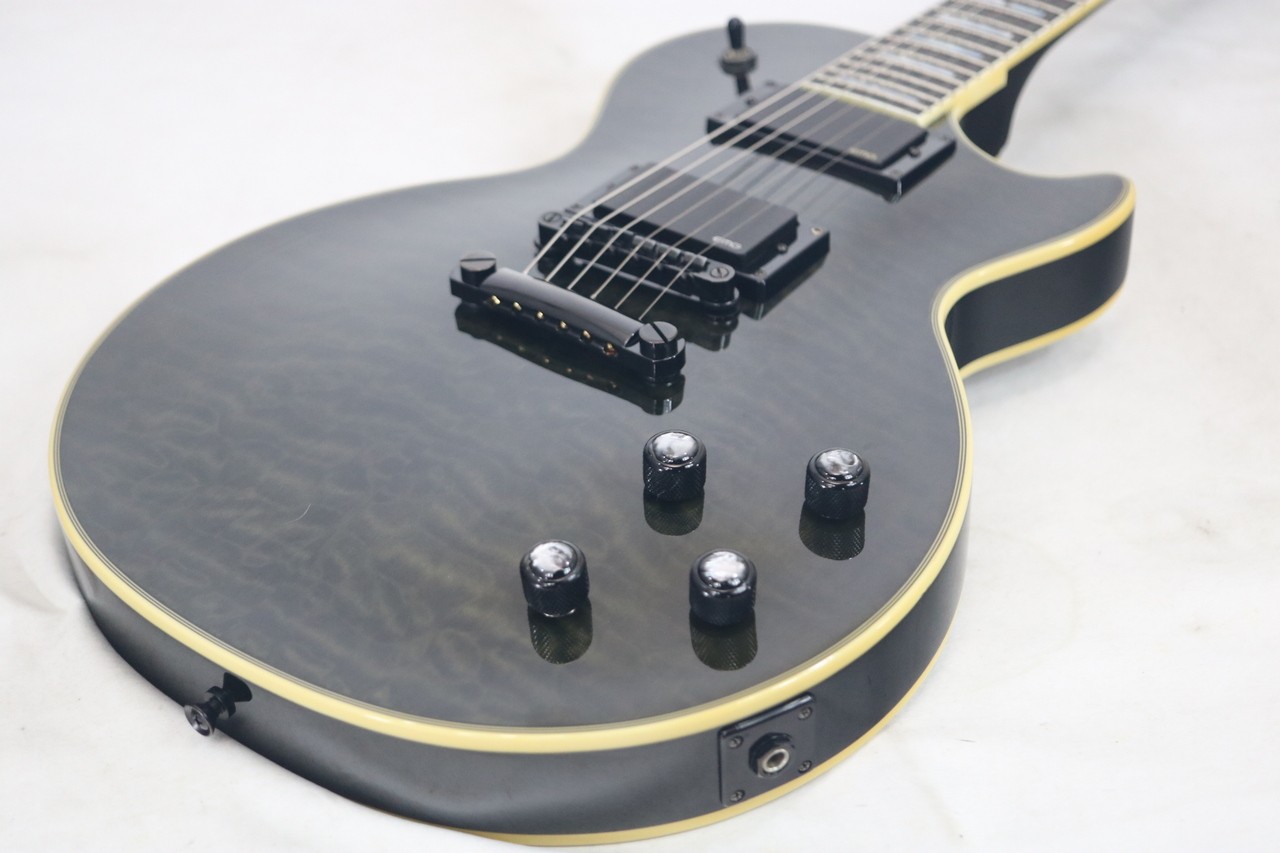 Epiphone LP Custom Prophecy Plus EX Electric Guitar Black Quilted Maple Used