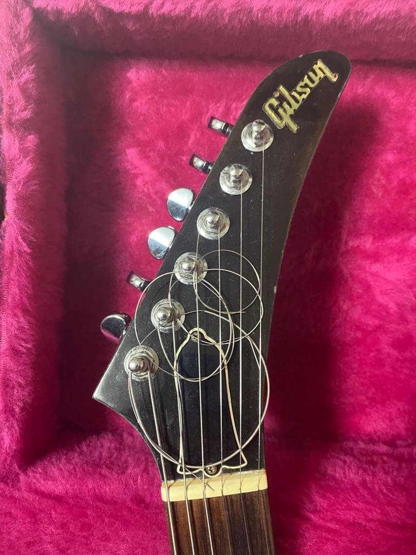Gibson USA 1992 Explorer Ebony BIGSBY B5PL Pinless Tortoiseshell pickguard
