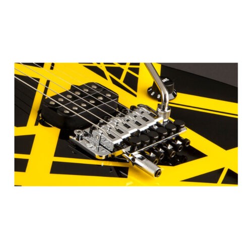 EVH Striped Series 6 String Electric Guitar Black with Yellow Stripes GRADE A