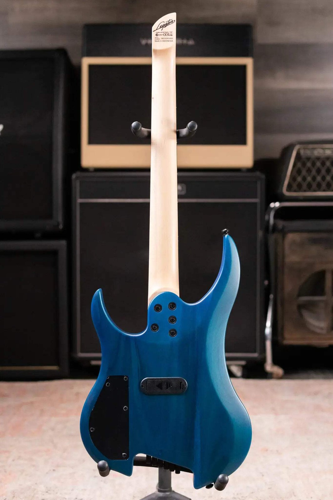 Legator G6FSS-HB Ghost Multi-Scale Electric Guitar – Hyper Nova Blue with Gig Ba