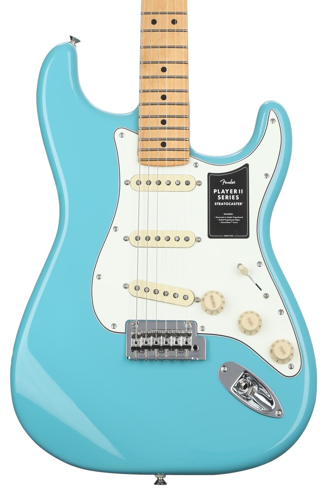 Fender Player II Stratocaster Electric Guitar – Aquatone Blue with Maple