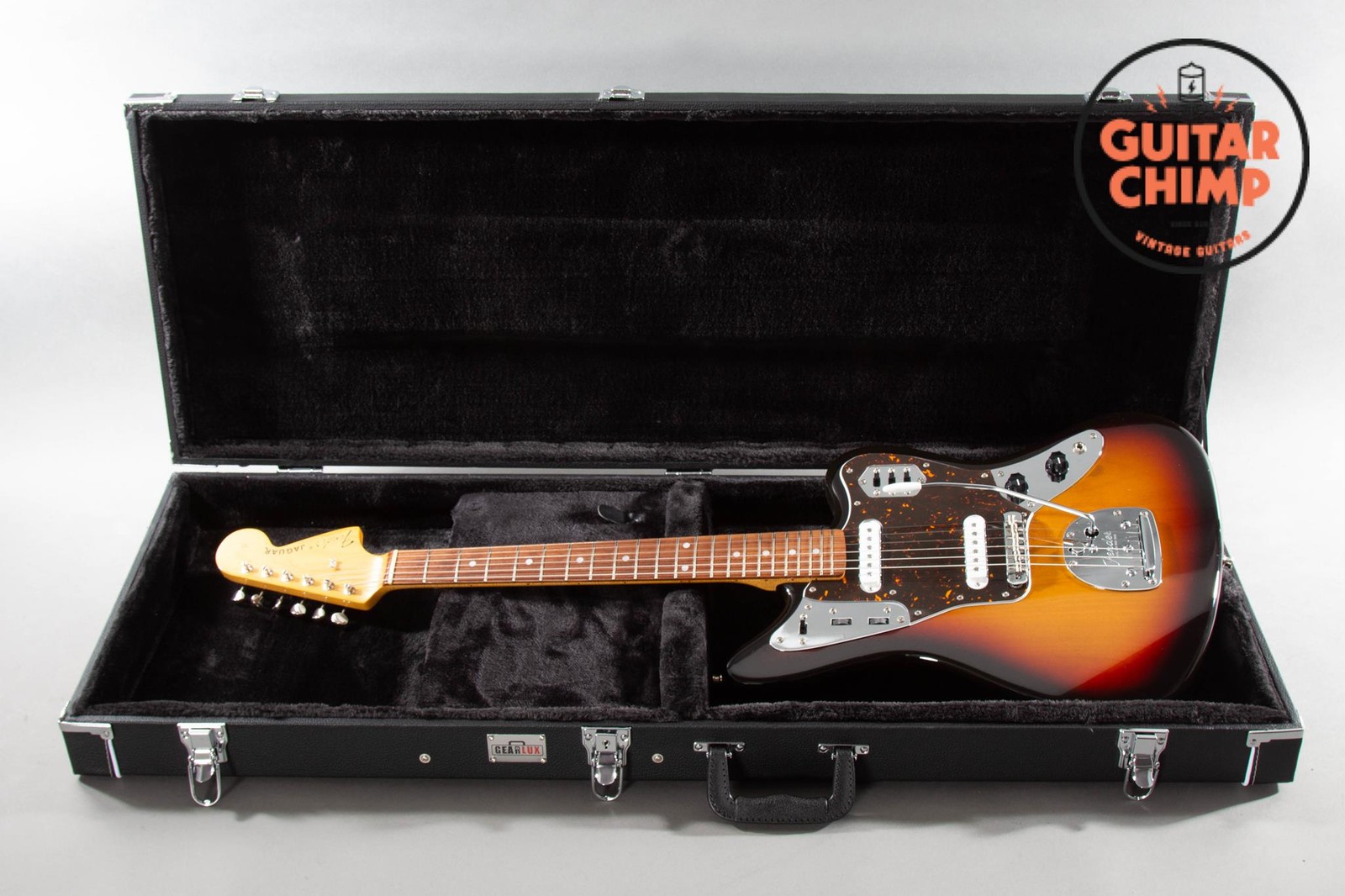 2013 Fender Japan MIJ JG66 ’62 Reissue Jaguar 3-Tone Sunburst w/ Hard-Shell Case
