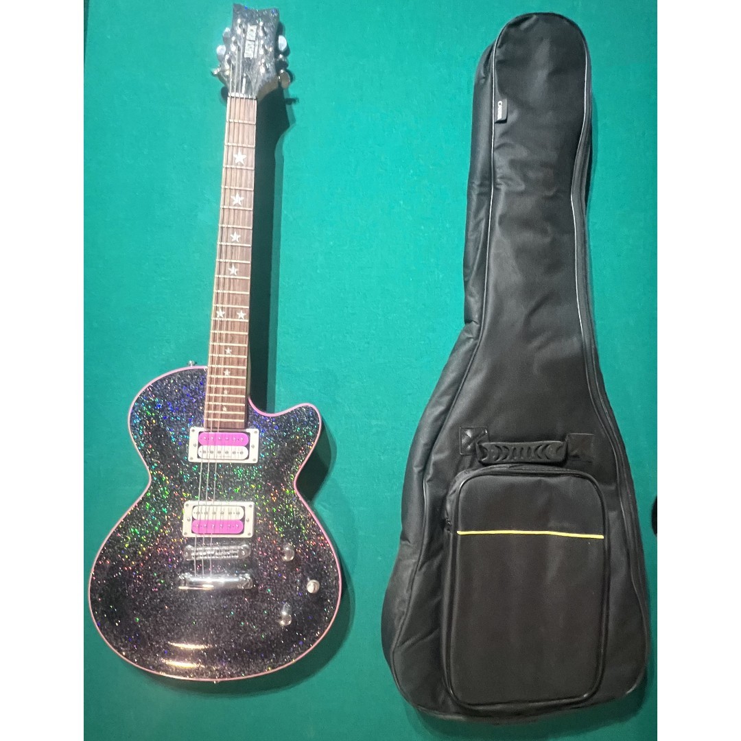 DAISY ROCK CANDY Y2K Les Paul Electric Women’s Guitar Type SPARKLE PINK w/ Bag
