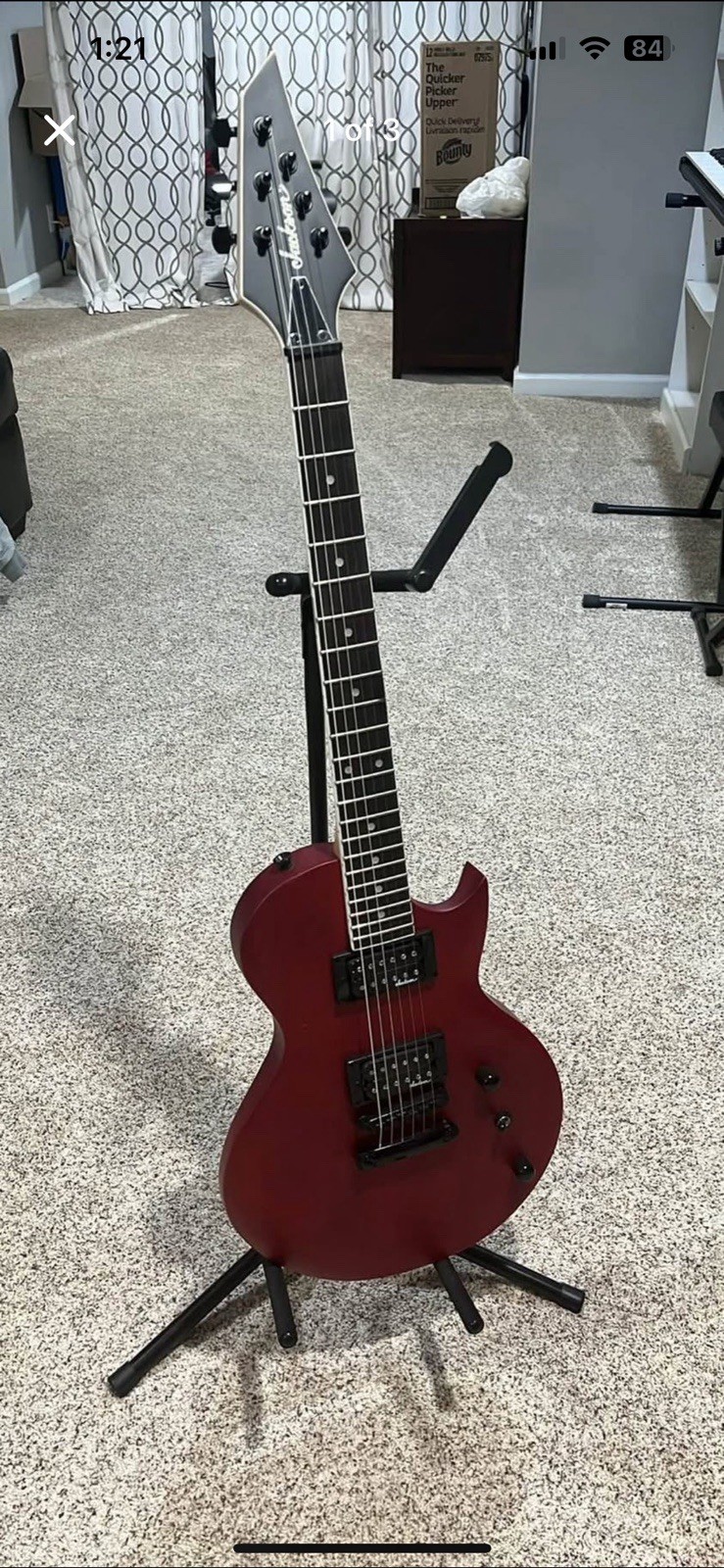 jackson js series js22 sc monarkh with rosewood fretboard – red stain