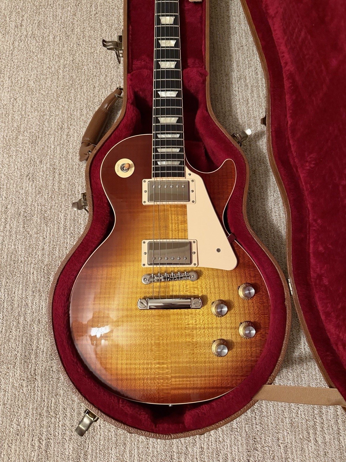 2019 Gibson les Paul Standard 60’s Flamed iced tea Burst Electric guitar w/ OHSC
