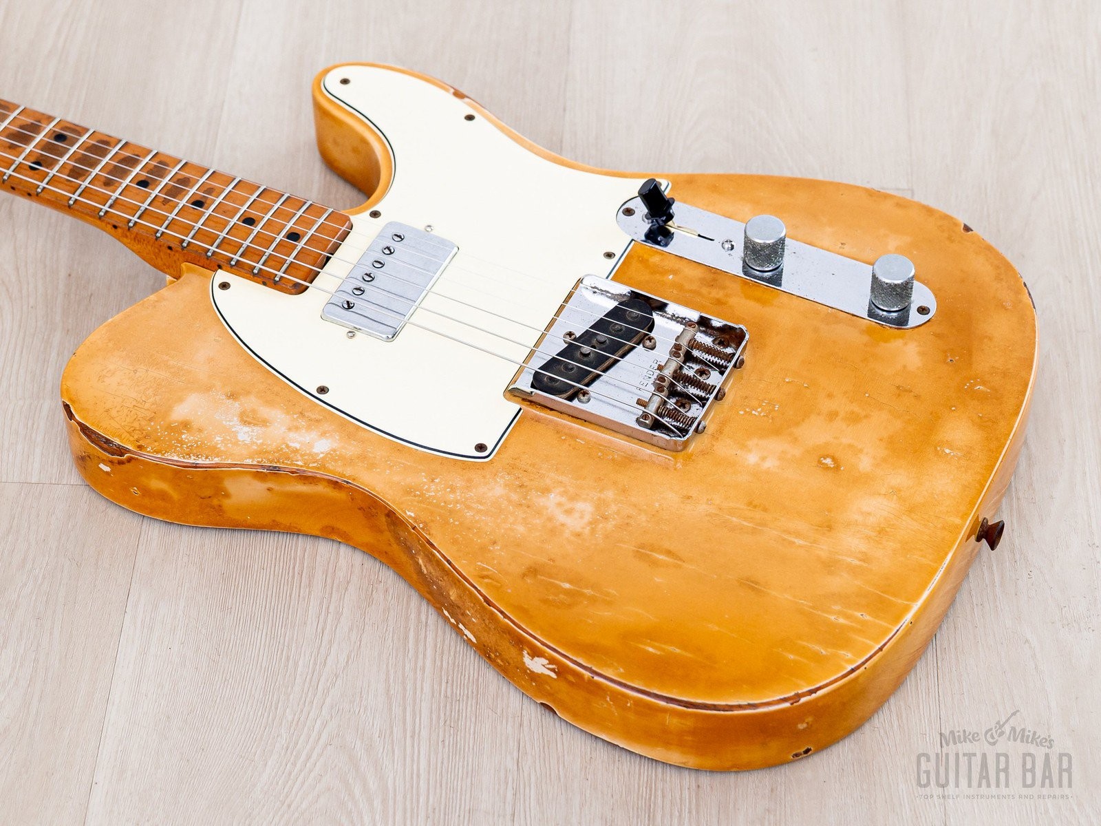 1968 Fender Telecaster Vintage Guitar Blonde w/ Gibson T Top Humbucker, Case