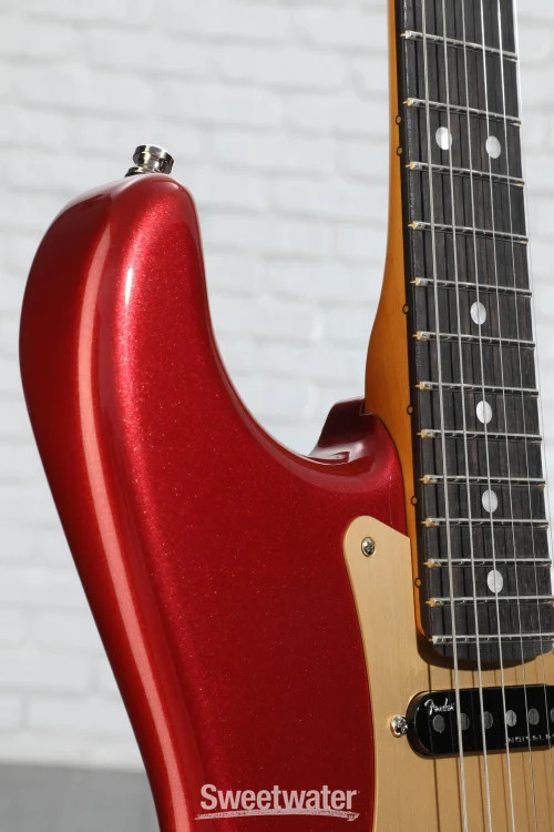 Fender American Ultra II Stratocaster HSS Electric Guitar – Sinister Red, Ebony