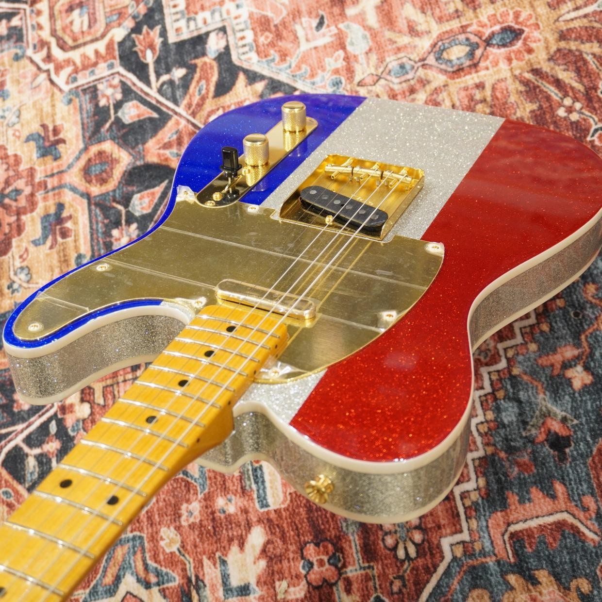 Fender Limited Buck Owens Telecaster Red Silver And Blue Sparkle *Ci896