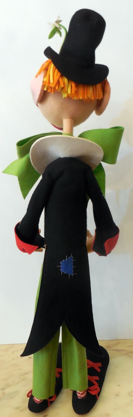VINTAGE LARGE 27″ TOY DOLL FELT CLOTH LENCI CLOWN ITALY 1960s lars cresba