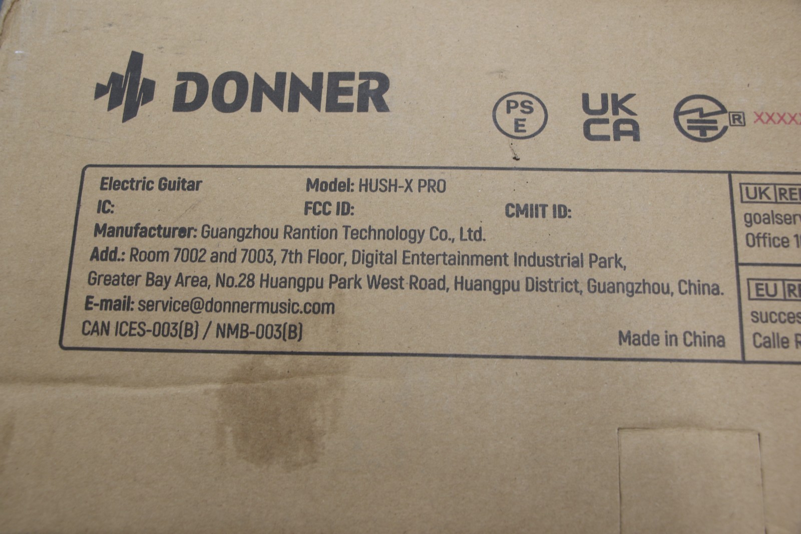 Donner HUSH X PRO Electric Guitar W/ Box – White