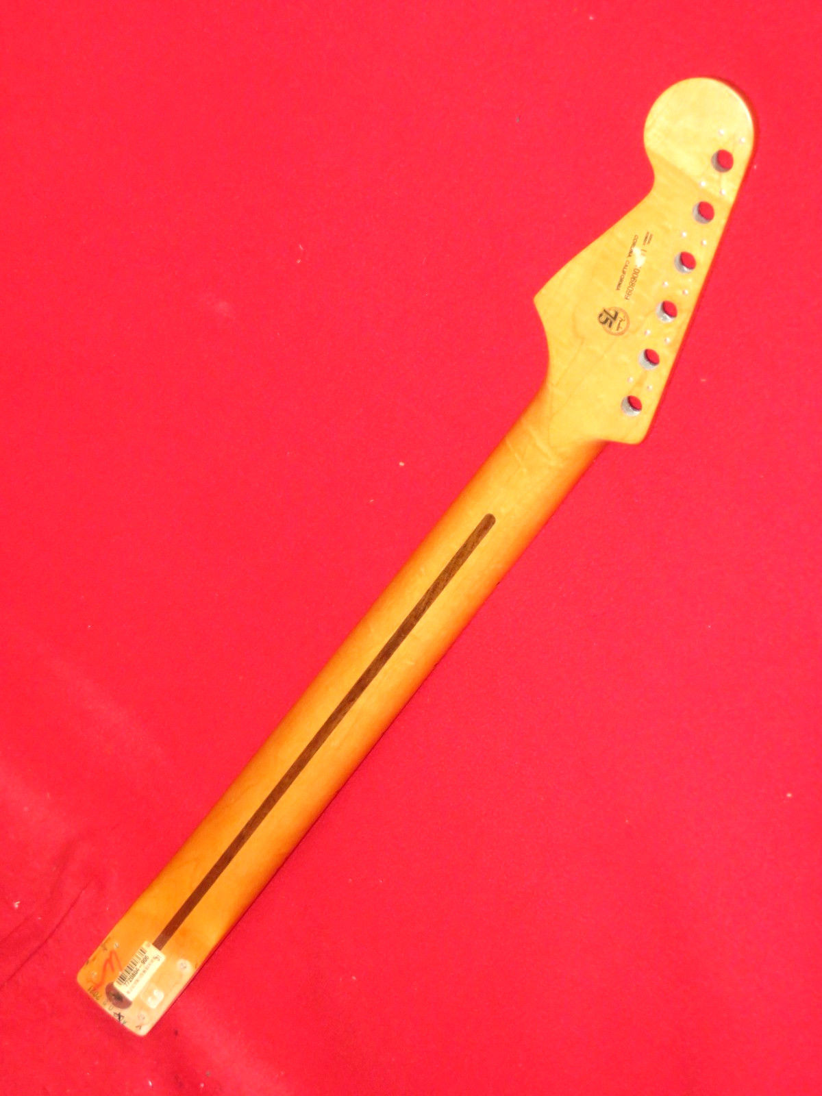 Fender 2021 USA Maple American Ultra Luxe Stratocaster Neck w/ Black Headstock
