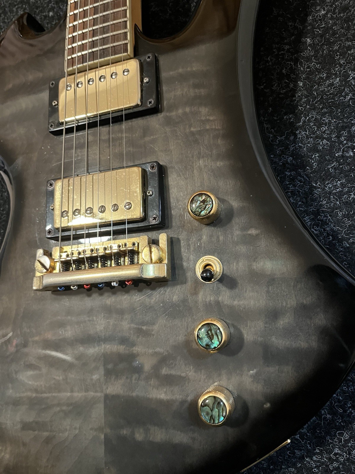 2011 B.C. Rich Mockingbird – Transparent Black MIK Electric Guitar