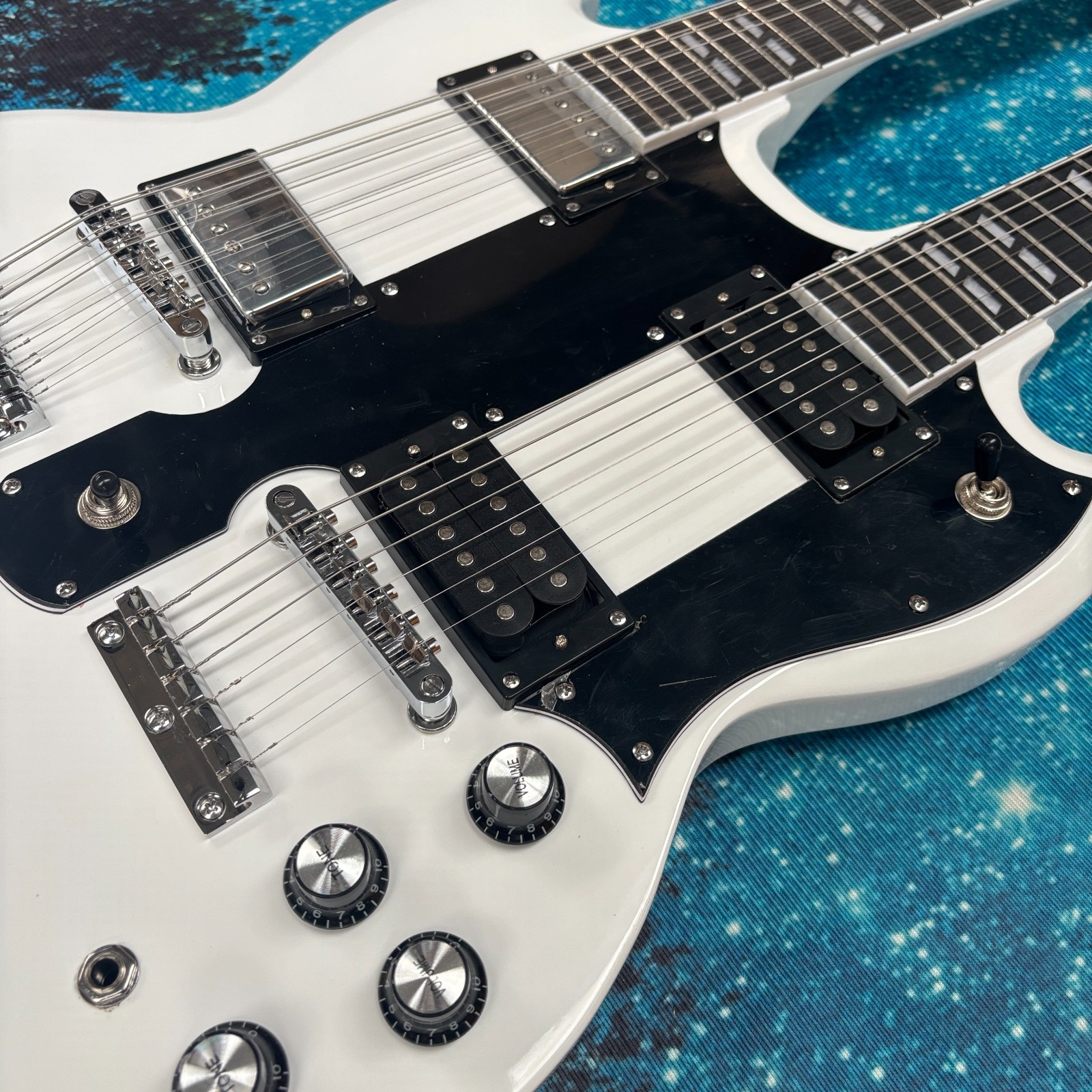 Custom 1969 EDS-1275 SG Double Neck Electric Guitar Jimmy Page 12+6 white