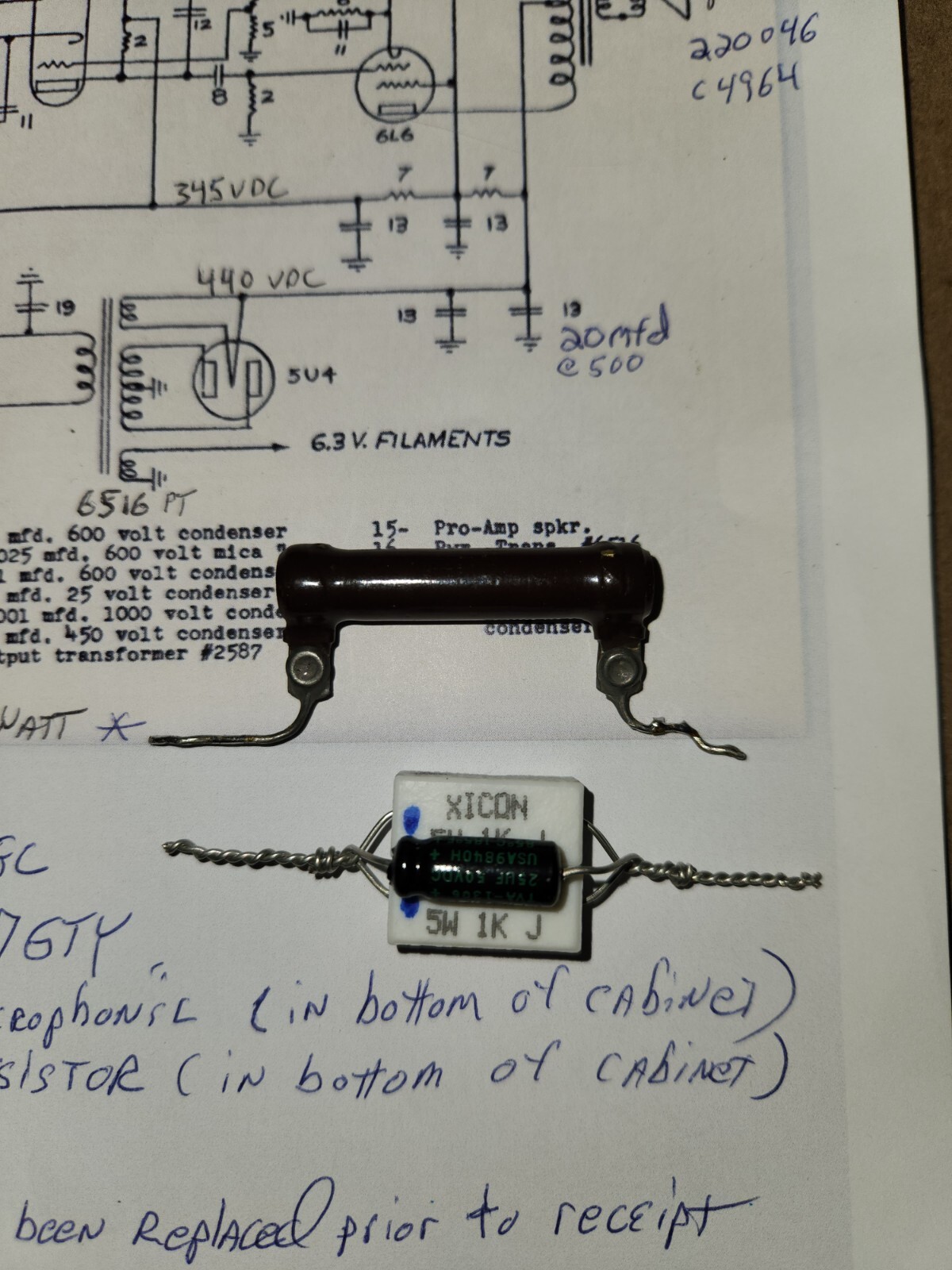 1950’s FENDER TWEED GUiTAR AMP 6L6 CATHODE BIAS UPGRADE KIT.